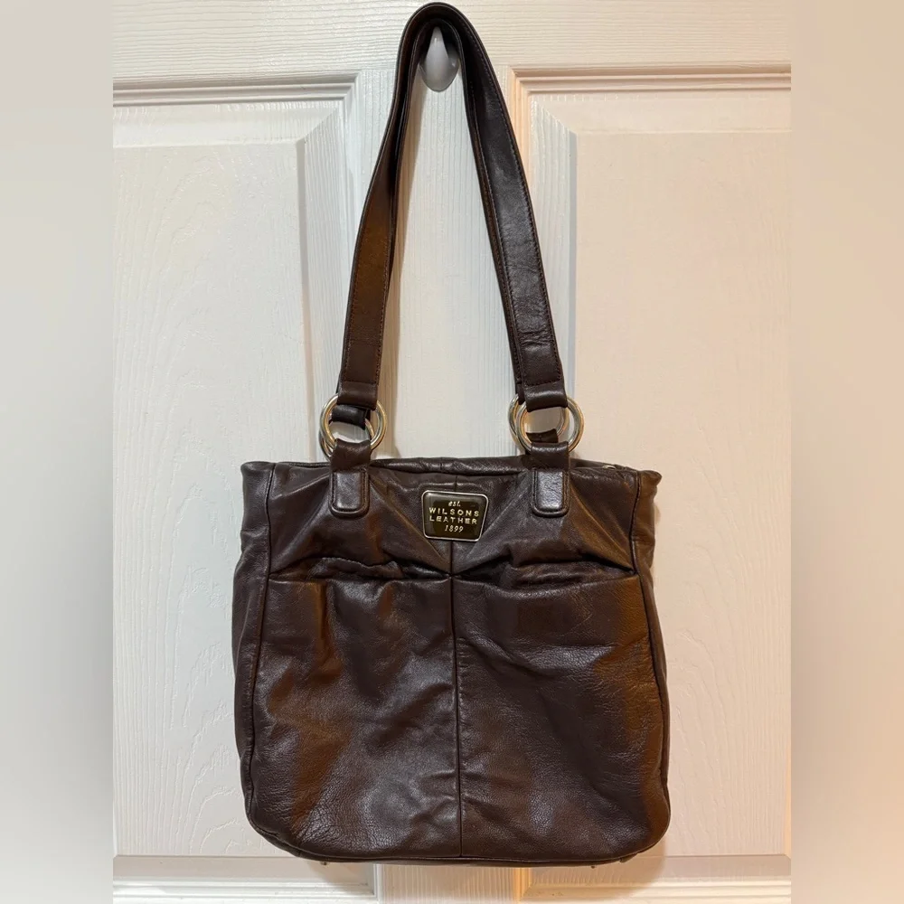 VTG Wilsons Leather Super Soft Mocha Mousse Shoulder Bag Excellent grannycore